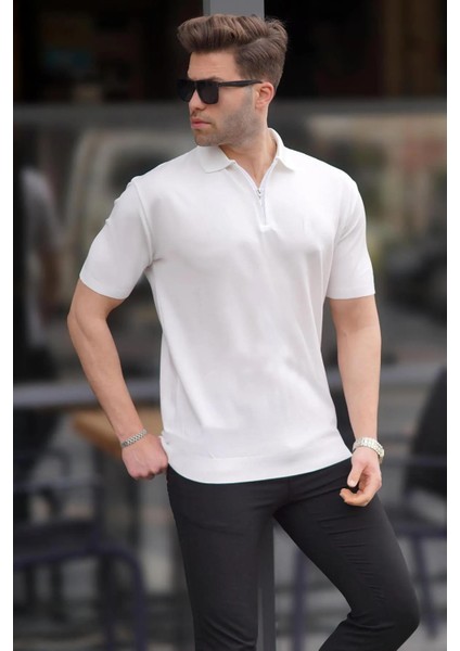 Erkek Polo Yaka Fermuarlı Triko T-Shirt fiyatları