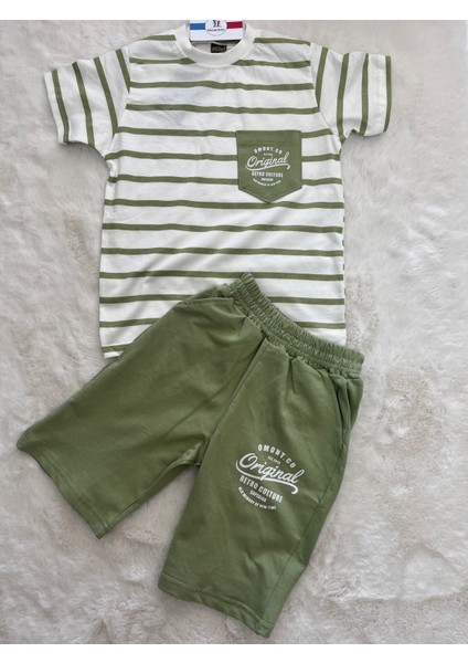 Tişörtü Cepli Erkek Ikili Takım