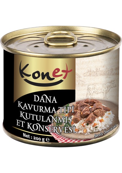 Dana Kavurma Tipi Kutulanmış Et Konservesi 200g - Pratik Ve Lezzetli Hazır Yemek