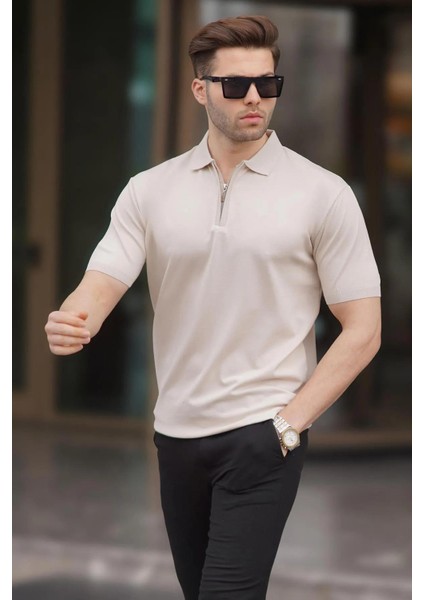 Erkek Polo Yaka Fermuarlı Triko T-Shirt fiyatları