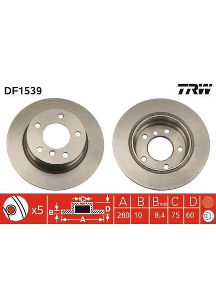 Fren Dıskı Arka Bmw E36 91 98 E46 97 05 34216864051