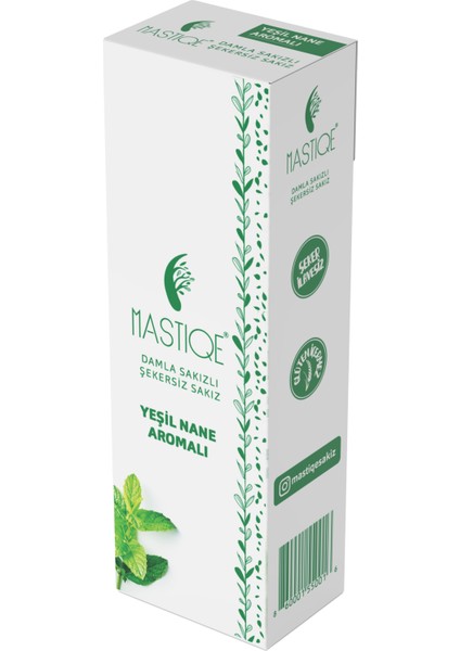 Yeşil Nane Aromalı Damla Sakızlı Şekersiz Sakız 20 gr x 12 Adet