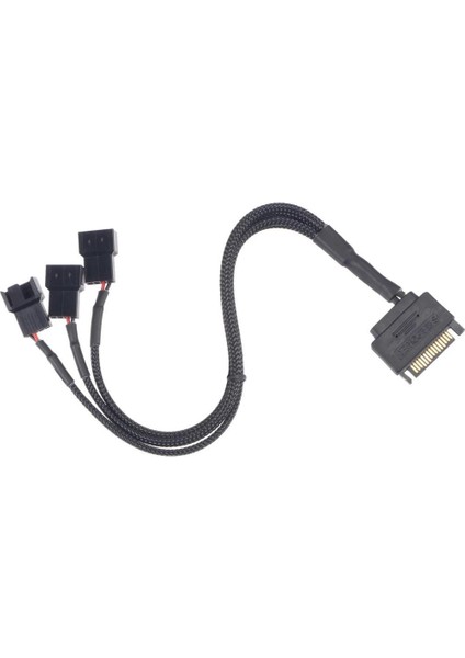 4597 Sata Power To Fan Çevirici 3 Port Y Pin Pwm Çoklayıcı Splitter Fan Kablosu