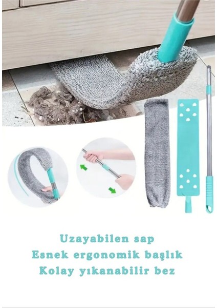 Pratik Mikrofiber Başlıklı Girintili Yüzey Dip Köşe Raf Temizleme Sihirli Toz Alma Fırçası fiyatları