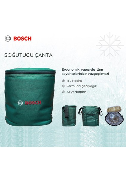 11 Lt Bosch Katlanır Termos Soğutucu Çanta Yeşil