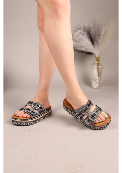 Diamond Taşlı Terlik Siyah indirimleri