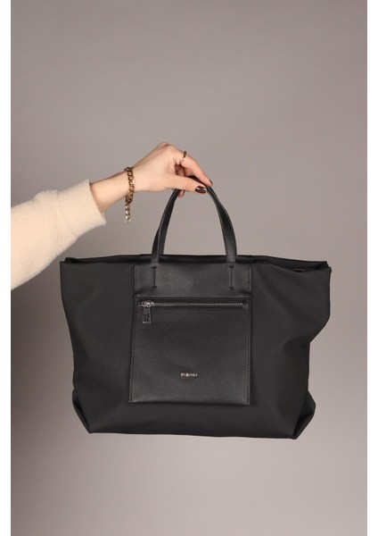 Jp Çift Bölmeli Büyük Çanta Siyah