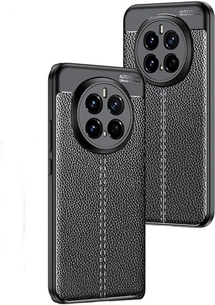 Honor Magic 7 Pro Uyumlu Kılıf Niss Deri Desen Silikon Siyah