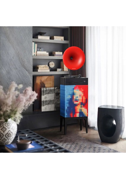 I5 Bluetooth Hoparlörlü 110W Hi-Fi Retro Pikap Plakçalar Turntable, Marilyn Monroe fiyatları
