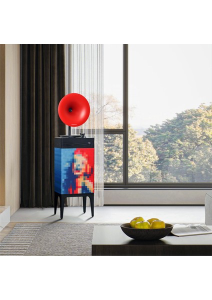 I5 Bluetooth Hoparlörlü 110W Hi-Fi Retro Pikap Plakçalar Turntable, Marilyn Monroe modelleri