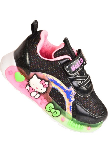 Günlük Kız Çocuk Spor Ayakkabı Hello Kitty Süs Detay Işıklı Taban Lastik Bağcık Sneaker 120 fiyatları