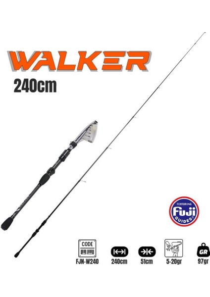 Walker 240CM 5-20GR Teleskopik Light Spin Olta Kamışı