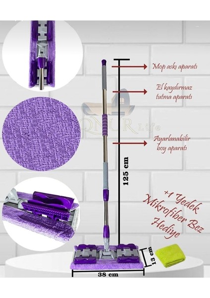 Istediğin Bezi Tak Kullan Teleskopik Saplı 1 Yedek Bezli Mop Sihirli Mop modelleri