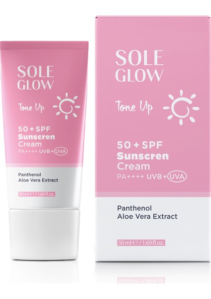 Pink Sun Cream 50+ SPF 50ML | Ton Eşitleyici & Yüz Güneş Kremi