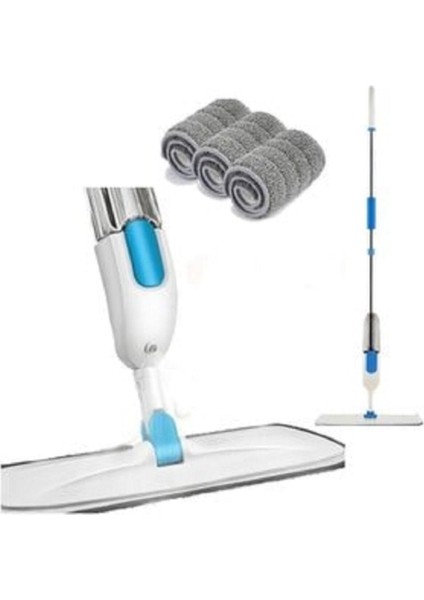 Su Püskürtmeli Sprey Mop Paspas 1+2 Mikrofiber Bez
