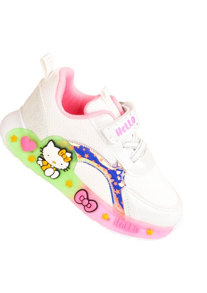 Günlük Kız Çocuk Spor Ayakkabı Hello Kitty Süs Detay Işıklı Taban Lastik Bağcık Sneaker 120 fiyatları