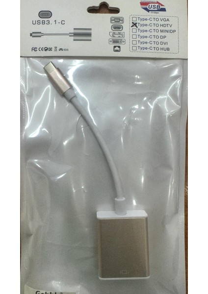 Type C To HDMI Çevirici Type-C çıkışından monitör yada Tv ye görüntü aktarmak için kullanılır.