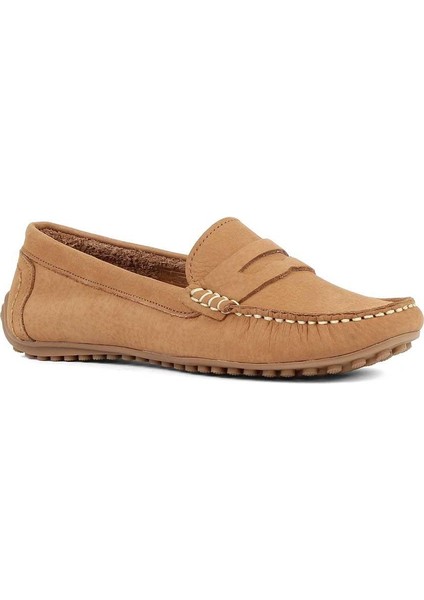 Kadın Taba Nubuk Deri Loafer