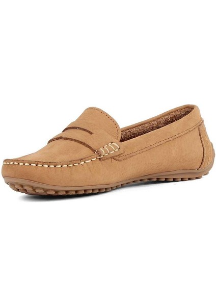 Kadın Taba Nubuk Deri Loafer