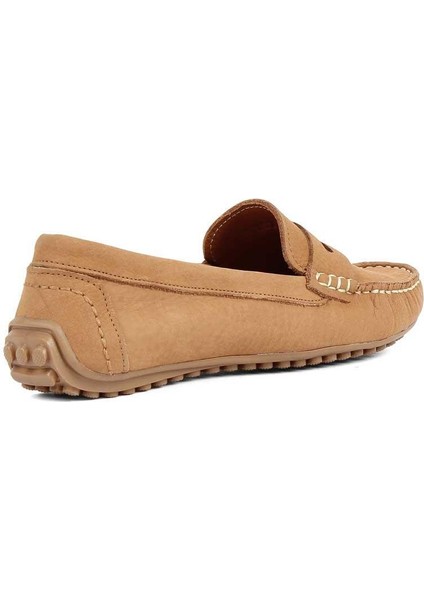 Kadın Taba Nubuk Deri Loafer
