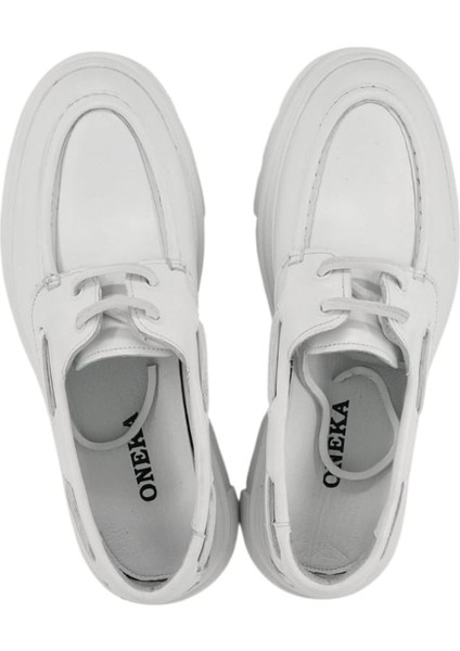 130825YTB2547 Erkek Günlük Deri Bağcıklı Beyaz Napa fiyatları