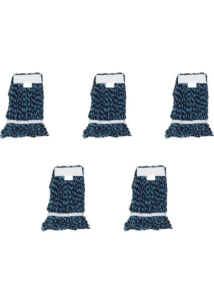 Cod- Ex Dar Islak Yedek Mop Paspas Başlığı - Pamuklu - Mavi - 17 Cm. - 450 Gram - 5 Adet