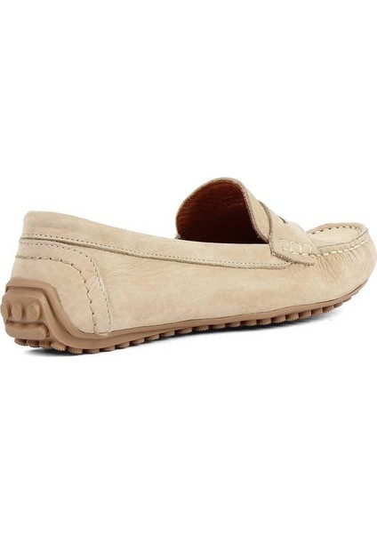 Kadın Vizon Nubuk Deri Loafer