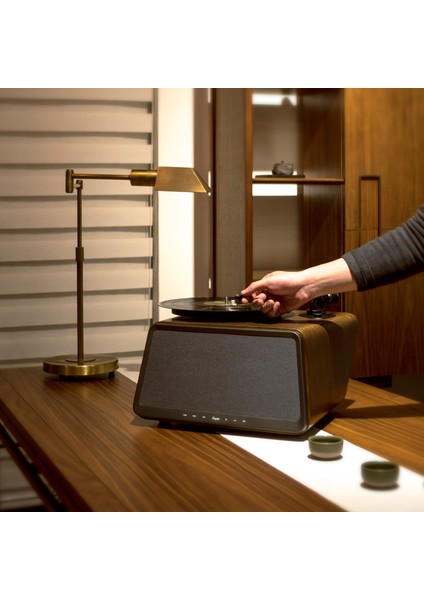 Seed Retro Pikap Plakçalar Dahili Bluetooth Hoparlörlü 80W Rms Aux, Rca Çıkışlı All-In-One Hi-Fi Ses Sistemi, Ceviz Ağacı