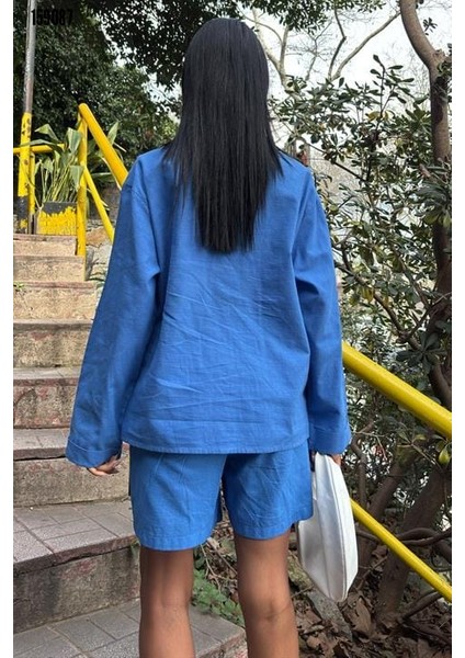 Gömlek ve Şort Flamlı Keten Takım-Son Görsel Hediyemizdir. fiyatları