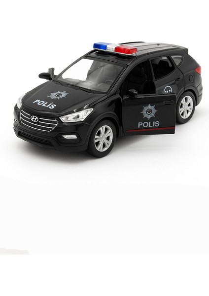 Işıklı ve Sesli Polis Araba | Metal Çek Bırak Polis Oyuncak Araba | Model Polis Aracı 1:36 12CM