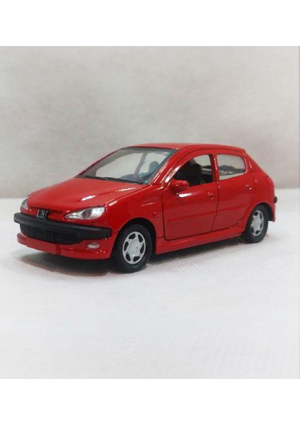 Peugeot 206 - Metal - Çekbrak - Kırmızı | 13CM 1:36 fırsatları