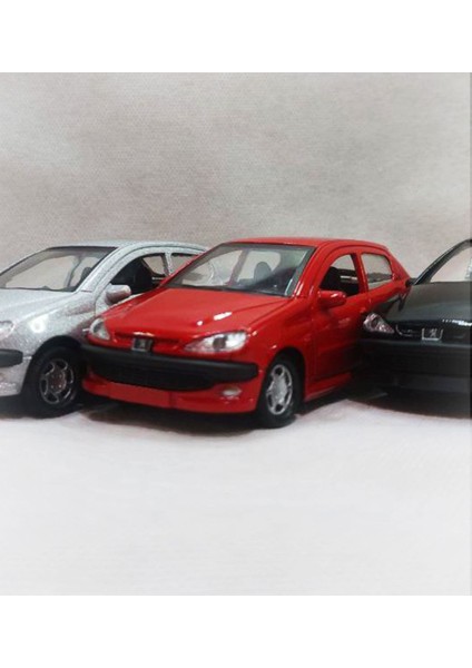 Peugeot 206 - Metal - Çekbrak - Kırmızı | 13CM 1:36 indirimleri