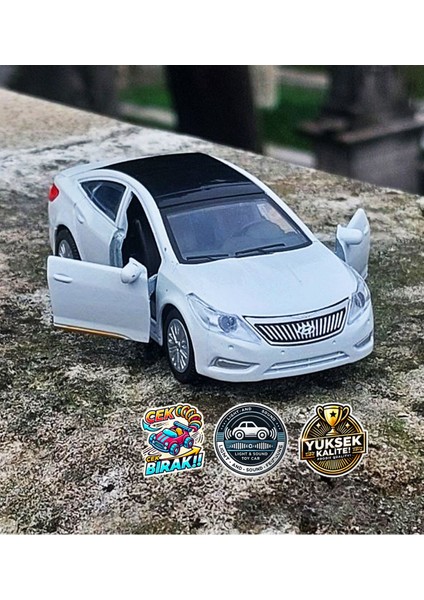 Hyundai Azera Demir Oyuncak Araba | Sesli-Işıklı - Çek Bırak | 12CM