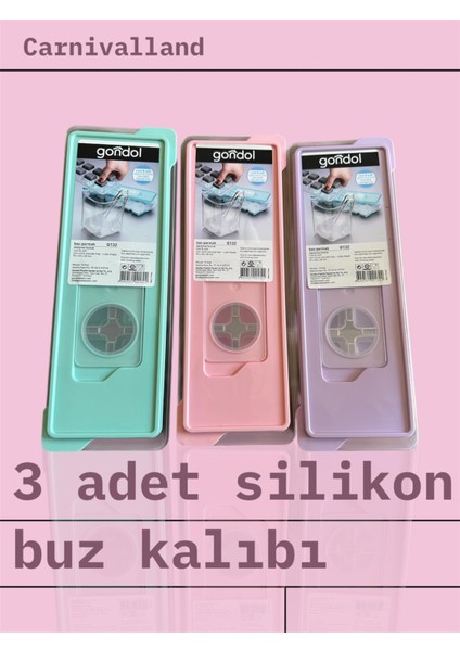 3 Adet Bpa Free Silikon Buz Kalıbı 12 Bölmeli Bas Parmak Buz Kalıbı Silikon Kapaklı Buzluk Buz Küpü