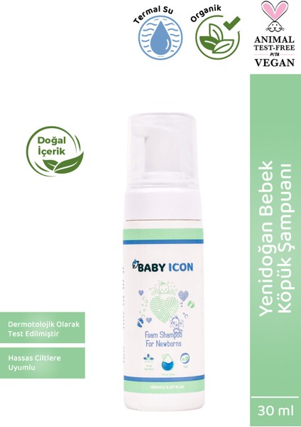 Bebek Köpük Şampuanı Vegan Doğal Içerikli Konak Önleyici Şampuan 150 ml