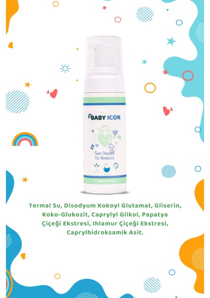 Bebek Köpük Şampuanı Vegan Doğal Içerikli Konak Önleyici Şampuan 150 ml