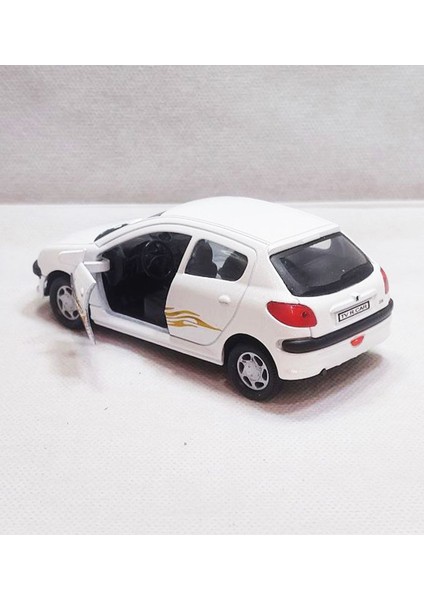 Peugeot 206 Model Araba - Metal - Çekbrak - Sesli Işıklı | 13CM modelleri
