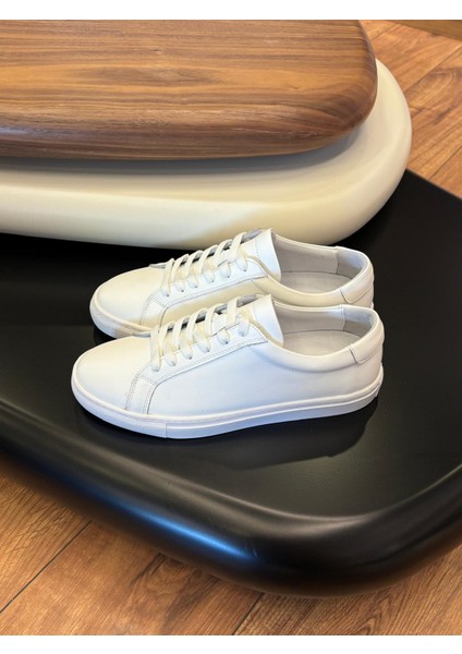 4253 Beyaz Mat Erkek Spor Ayakkabı - Erkek Sneakers