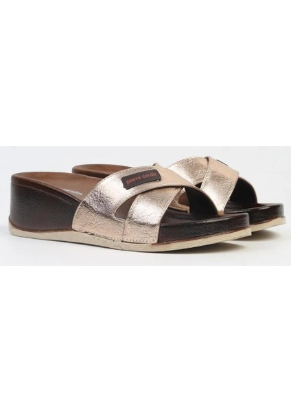 Pierre Cardin PC-7010 Kadın Çapraz Bantlı Anatomic Dolgu Taban Terlik