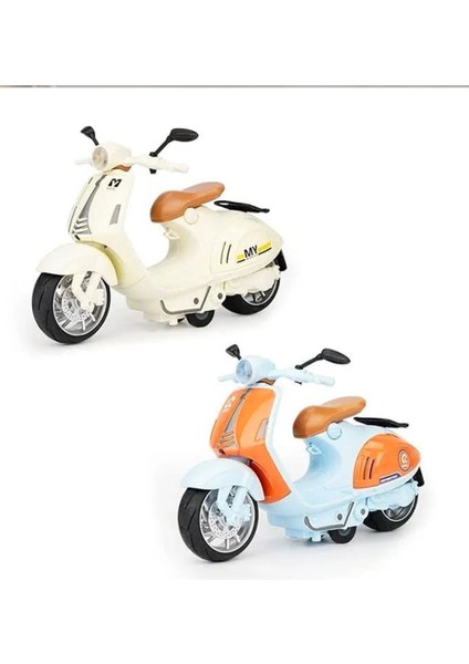 Die-Cast Clasic Vp Motosiklet Çek Bırak | Sesli ve Işıklı 1:10 Ölçek