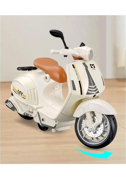 Die-Cast Clasic Vp Motosiklet Çek Bırak | Sesli ve Işıklı 1:10 Ölçek modelleri
