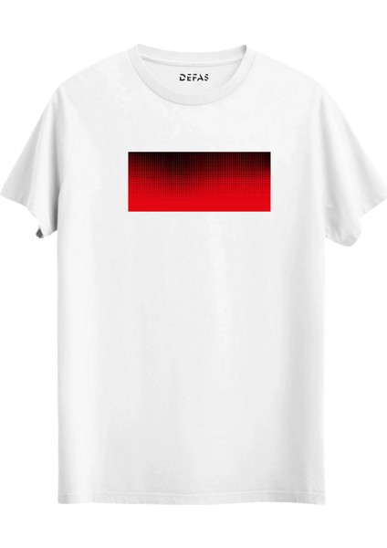 Red Black Unisex Baskılı Tshirt