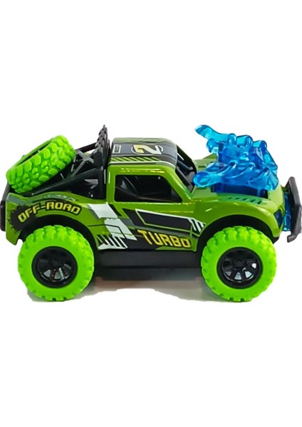 Çarpışan Sürtmeli Jip Araba 4x4 Ses ve Işık Efektleri | Müzik | 1:36 Metal Die Cast fırsatları