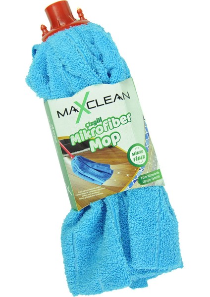 Çizgili Mop Mikrofiber Yedek Başlık Mavi 50X60
