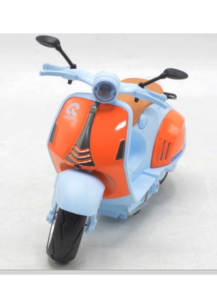 Vespa Die-Cast Vp Motosiklet Çek Bırak | Sesli ve Işıklı 1:10 Ölçek