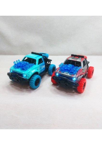 2'li Set 4x4 Metal Çarpışan Jeep Oyuncak Araba | Ses ve Işık Efektleri | Çek-Bırak fiyatları