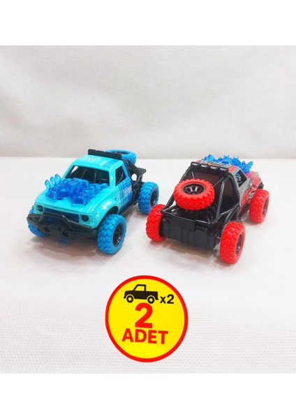 2'li Set 4x4 Metal Çarpışan Jeep Oyuncak Araba | Ses ve Işık Efektleri | Çek-Bırak fırsatları