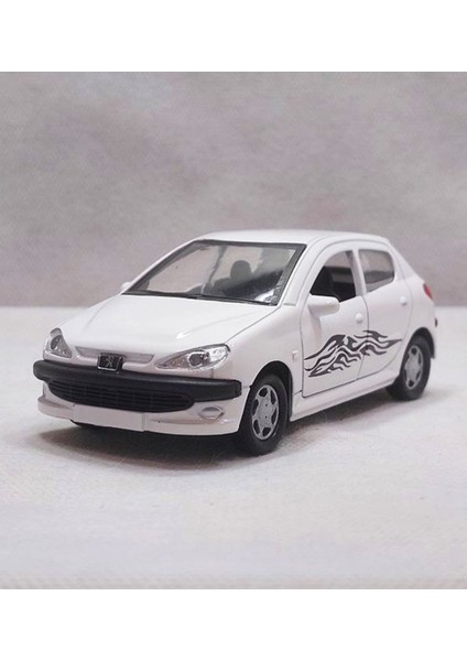 Peugeot 206 Metal Araba 13 cm Gerçekçi Detaylarla Çocuklar İçin Eğlenceli