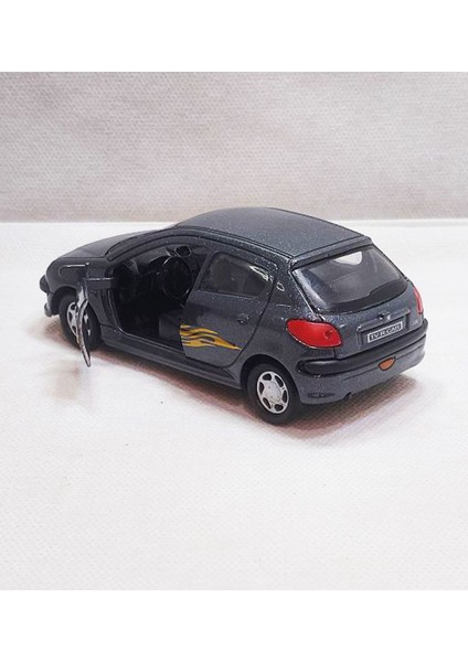 Peugeot 206 Model Araba - Metal - Çekbrak - Sesli Işıklı | 13CM fırsatları