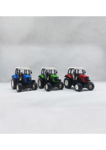 3 Renk Çek-Bırak Traktör | Metal Oyuncak Araba | 10CM fiyatları